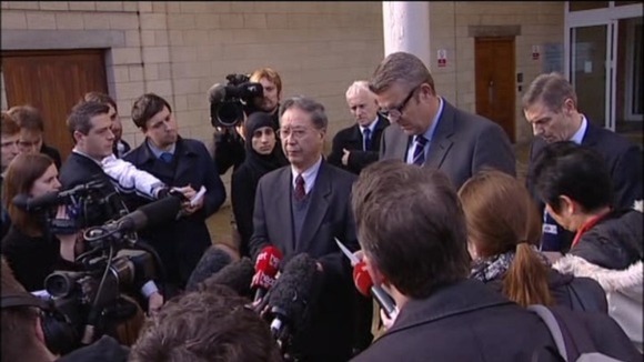 Helen Chiu's father, Cui Zuyao, outside court.