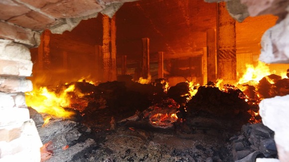 The head of firefighters said he believed it may have been arson