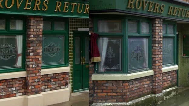 Spot the difference: The new Coronation Street set, right, and the original