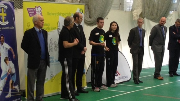 Tony Blair at Newcastle Cricket Centre