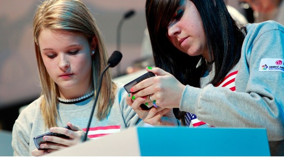 Teenagers texting