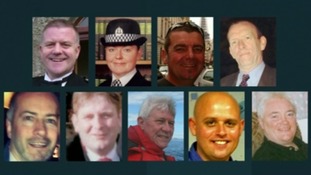 The nine people killed when the helicopter crashed in the Clutha pub in Glasgow.
