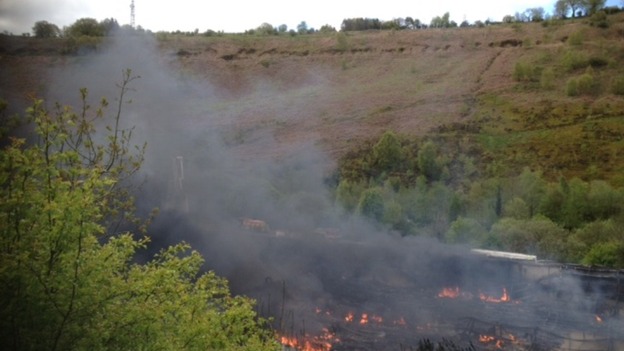 Fire in Blaenau Gwent