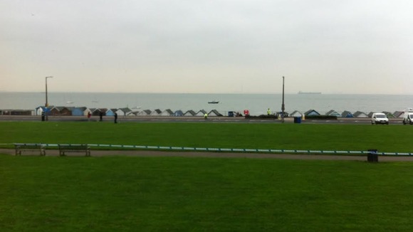 Police at the scene today.