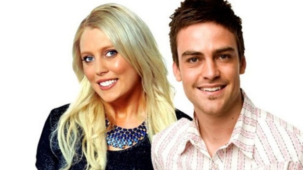 Mel Greig (left) and her former 2Day FM co-host Michael Christian.