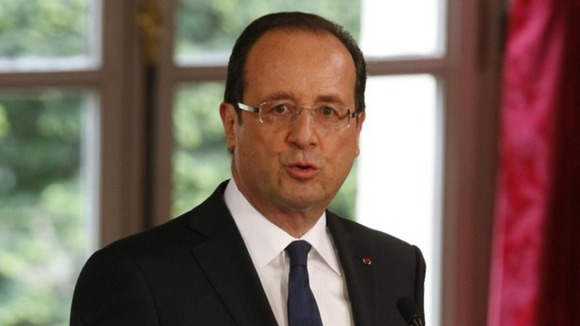 Francois Hollande delivered a speech following his inauguration.