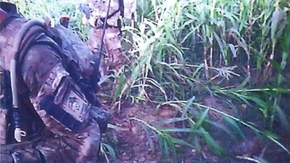 Royal Marines are seen in the footage taken from a collegue's headcam.