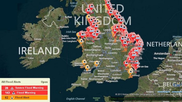Flood warnings and alerts