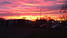 The sun rises over Norfolk this morning.