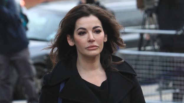 Nigella Lawson pictured arriving at Isleworth Crown Court in London today.