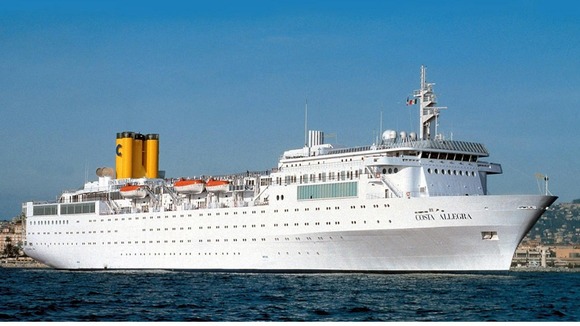Costa Allegra moored in Genoa in Italy