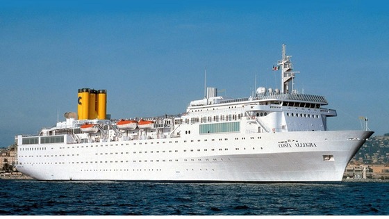 Costa Allegra moored in Genoa in Italy