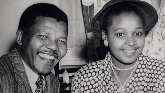 A young Nelson Mandela with his then-wife Winnie.