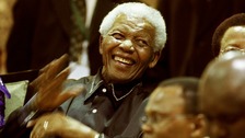 Nelson Mandela during the opening of Parliament in 2010.