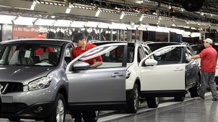 Workers at the Nissan factory in Sunderland