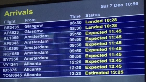 Arrivals board