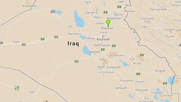 Buhriz is marked with the green marker