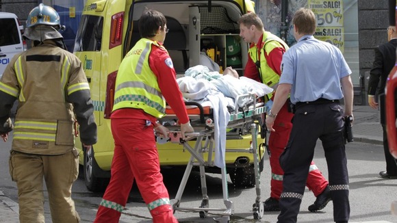 A man who set fire to himself outside the courthouse in Oslo today.