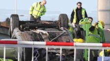 OAP crashes on lifting bridge