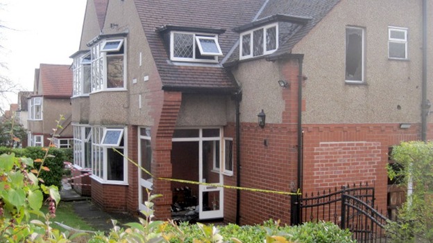 The property was cordoned off as forensic crime scene officers conducted examinations.