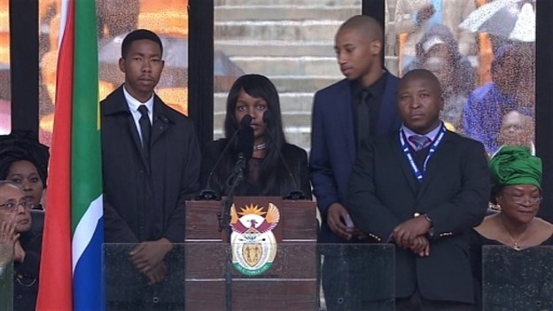 Four of Nelson Mandela's granschildren lead family children