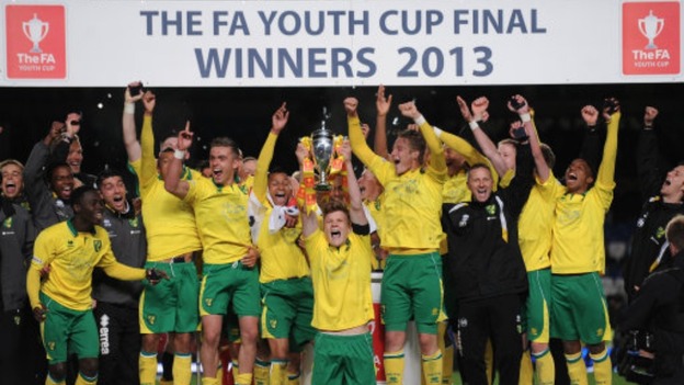 Norwich City lift the FA Youth Cup after beating Chelsea.