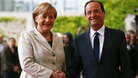 Angela Merkel and Francois Hollande meet for the first time in Berlin