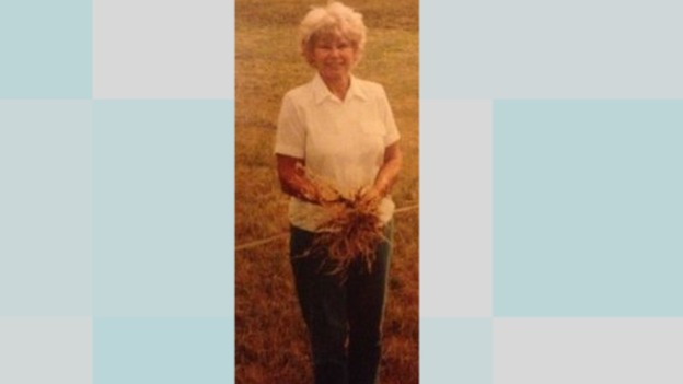 Inge is white, around 5 ft 6 inches tall, of medium build, and has grey/blonde hair.