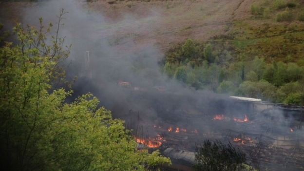 Fire in Blaenau Gwent