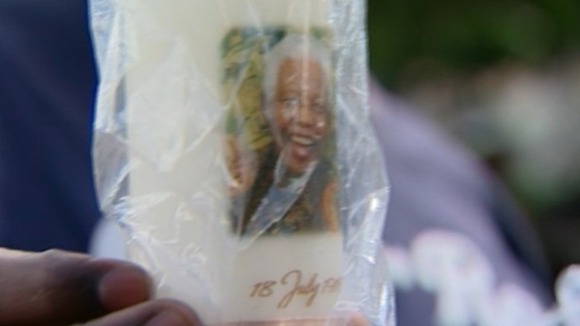Mandela's visage adorns everything from candles and scarves to t-shirts and posters.