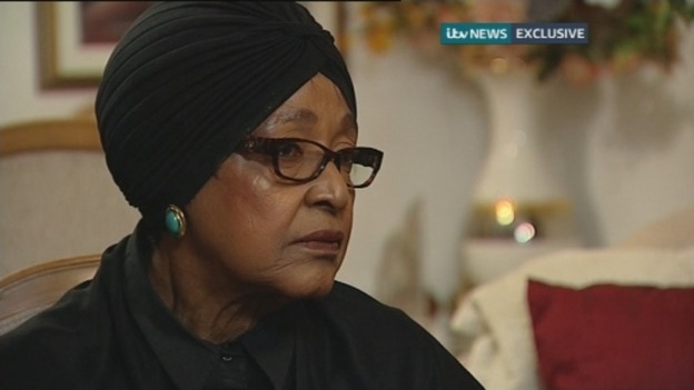 Nelson Mandela's former wife Winnie Mandela speaks to ITV News.
