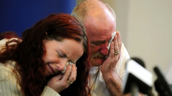 Father Mick Philpott and his wife Mairead at today's news conference.