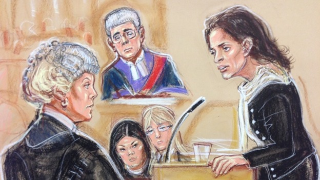 Elisabetta Grillo, 41, gives evidence at Isleworth Crown Court in west London