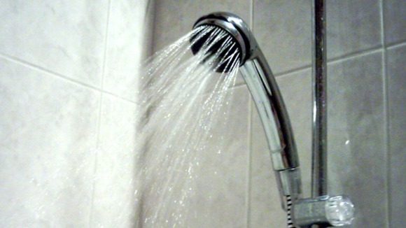 Shower head with water flowing