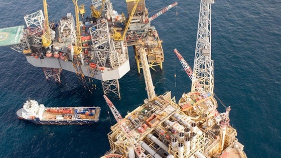 Total's Elgin platform in the North Sea. 