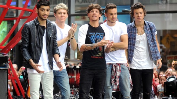 Zayn Malik, Niall Horan, Louis Tomlinson, Liam Payne and Harry Styles perfom in New York.
