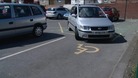 Car and disabled bay