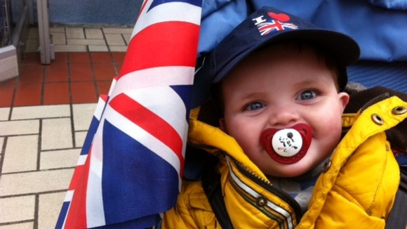 An excited Owen Dickinson prepares to welcome the Queen
