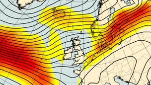 This is how the jet stream looks at the moment.