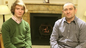 Will Pope (L) and Steve decided to meet after emailing eachother