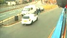 The shocking incident was caught on CCTV.