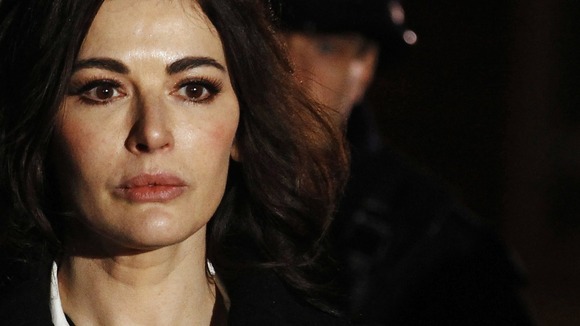 Nigella Lawson leaving Isleworth Crown Court during the trial of her former assistants and trusted confidants