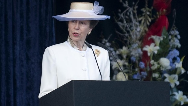 Princess Anne during a ceremony to confer royal status on Wootton Bassett