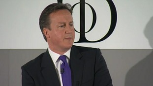 Prime Minister David Cameron has spoken to business leaders in Manchester.
