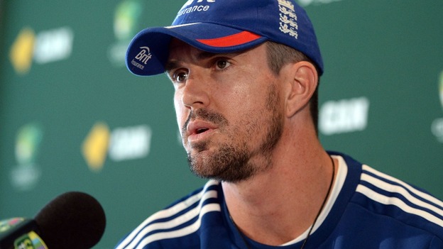 England batsman Kevin Pietersen talks to the media on Tuesday.