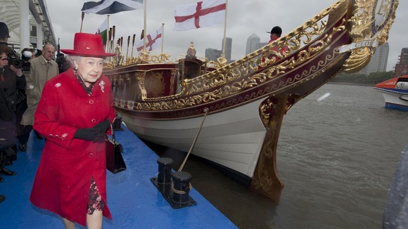 The Duke and Duchess of Cambridge are set to join the Queen on her royal barge