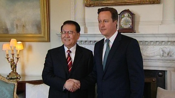 Mr Cameron met Li Changchun where he raised concerns about the death of Neil Heywood last month