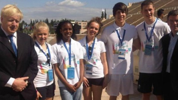 Mayor of London Boris Johnson tweeted this photo after meeting the five children who will be bringing the Olympic Flame to Britain.