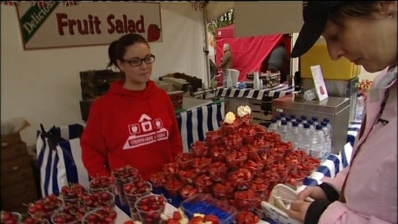 fruit stall at Devon County Show