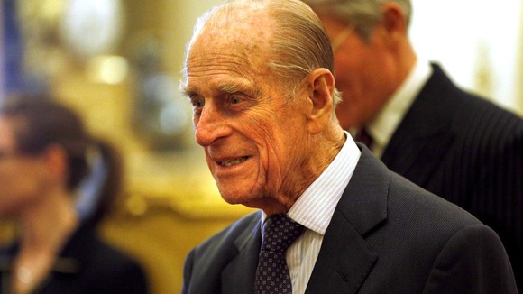 Prince Philip pictured wearing a suit in October.